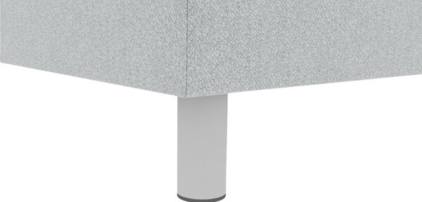 Pat tapitat boxspring CARINA 140x200 cm gri deschis Saltele: Saltea cu arcuri Bonell