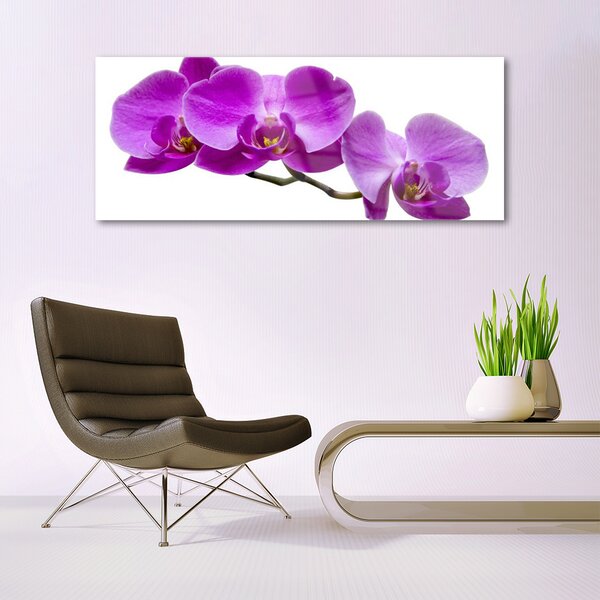 Tablou pe sticla Flori Floral Violet Maro