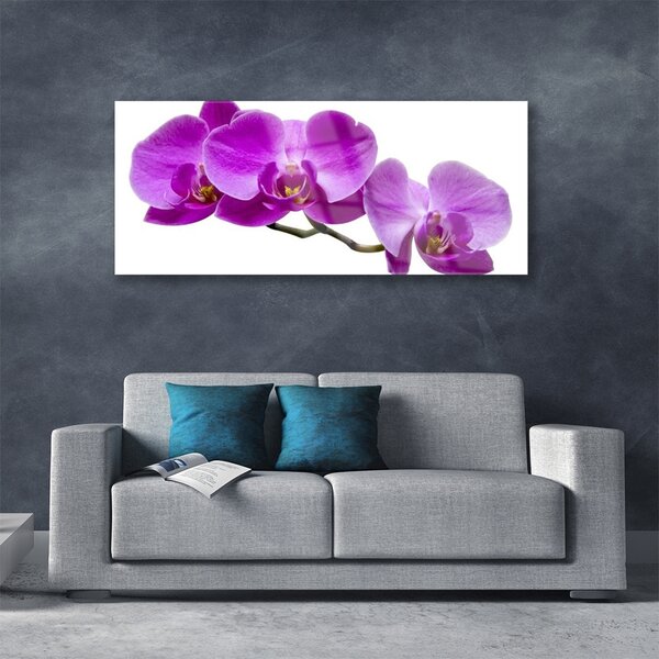 Tablou pe sticla Flori Floral Violet Maro