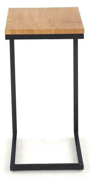 Masuta cafea NISA, negru/stejar auriu, 40x30x60 cm