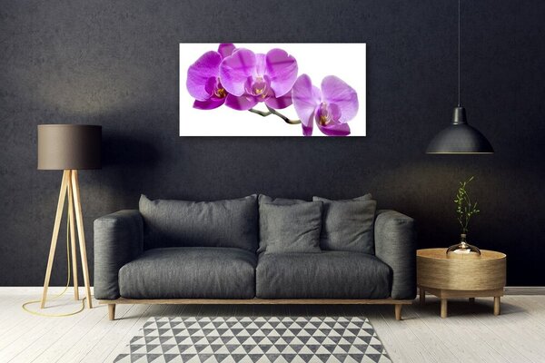 Tablou pe sticla Flori Floral Violet Maro