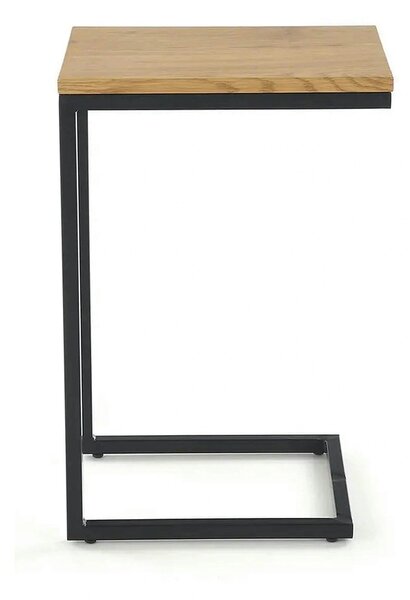 Masuta cafea NISA, negru/stejar auriu, 40x30x60 cm