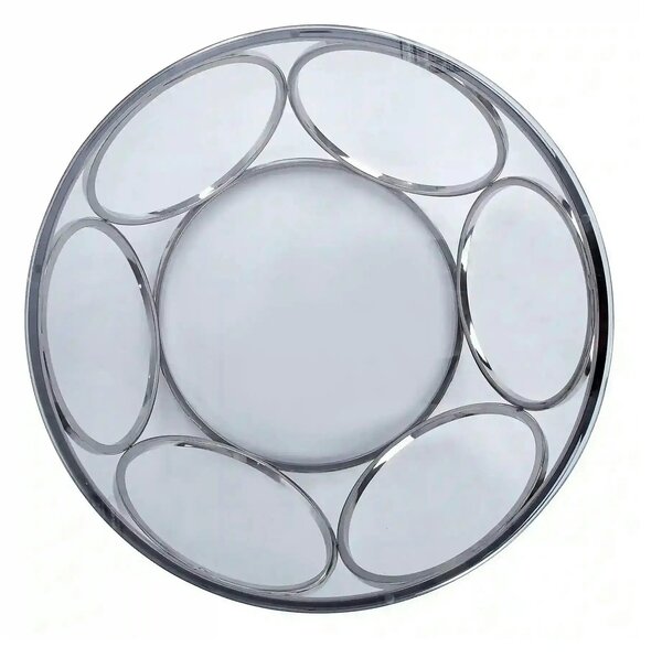 Masuta cafea VENUS argintiu/transparent, sticla/otel, 80x44 cm