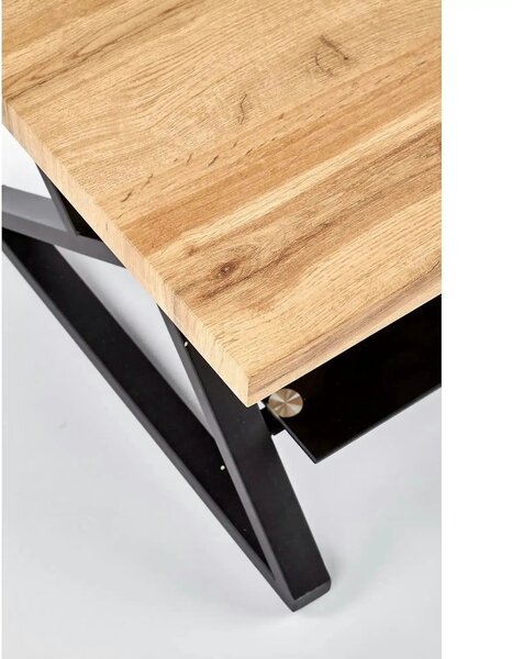 Masuta cafea XENA, negru/stejar natural, 110x60x45 cm