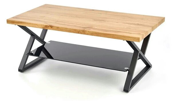 Masuta cafea XENA, negru/stejar natural, 110x60x45 cm