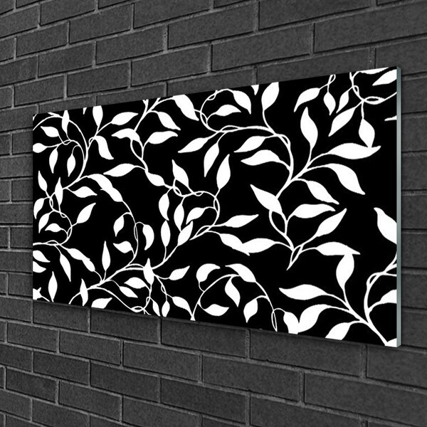 Tablou pe sticla Abstract Art Alb Negru
