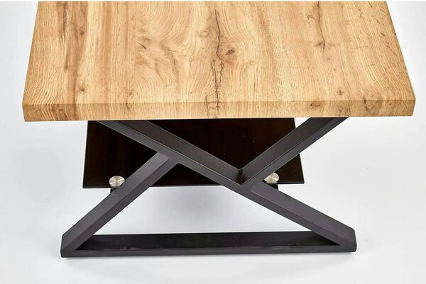 Masuta cafea XENA, negru/stejar natural, 110x60x45 cm