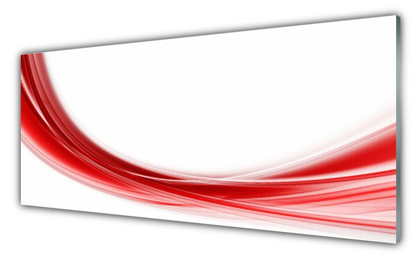Panou sticla bucatarie Abstract Art Red White