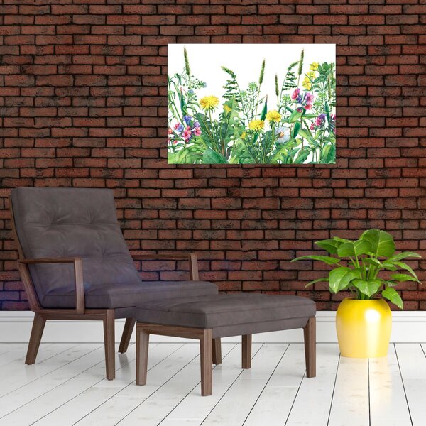 Tablou - Flori de pajiște pictate (70x50 cm)