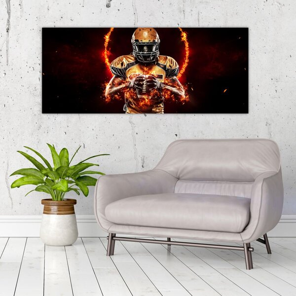 Tablou - Jucător de fotbal american (120x50 cm)