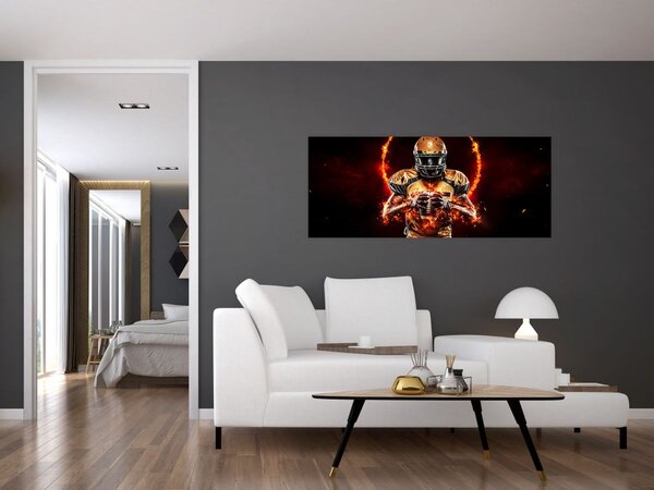Tablou - Jucător de fotbal american (120x50 cm)