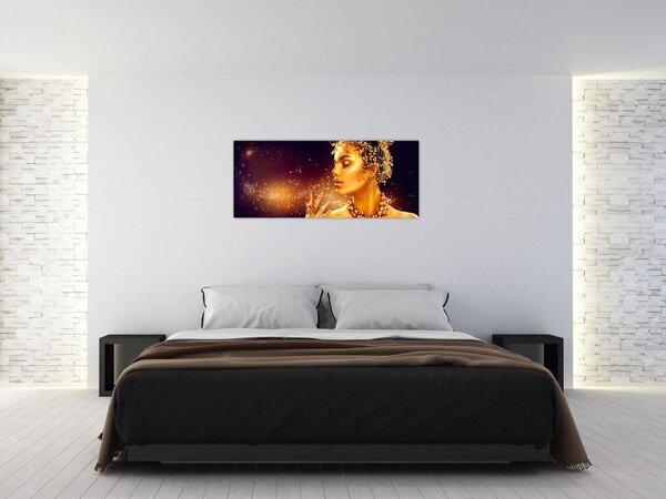 Tablou - Machiaj de aur (120x50 cm)
