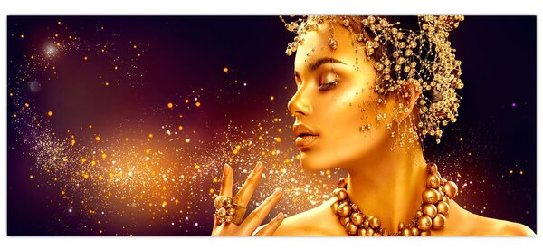 Tablou - Machiaj de aur (120x50 cm)