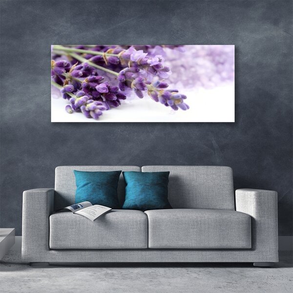 Tablou pe sticla Flori Floral violet