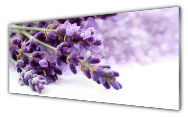 Tablou pe sticla Flori Floral violet