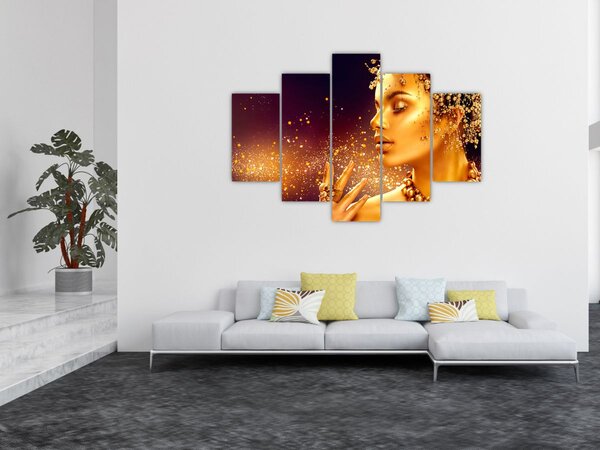 Tablou - Machiaj de aur (150x105 cm)