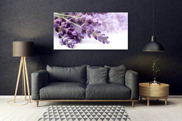 Tablou pe sticla Flori Floral violet