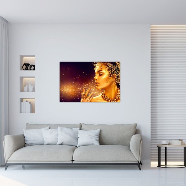 Tablou - Machiaj de aur (90x60 cm)