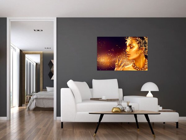 Tablou - Machiaj de aur (90x60 cm)