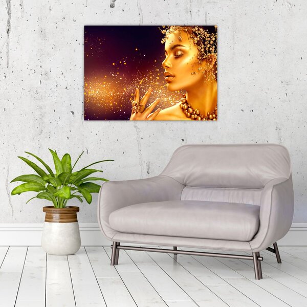 Tablou - Machiaj de aur (70x50 cm)
