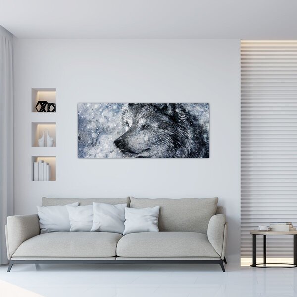Tablou - Lupul din desene animate (120x50 cm)