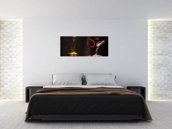 Tablou - Condimente în mișcare (120x50 cm)