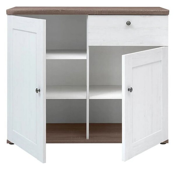 Comoda STOCKHOLM, alb andersen/stejar sonoma, PAL, 103x43x88 cm