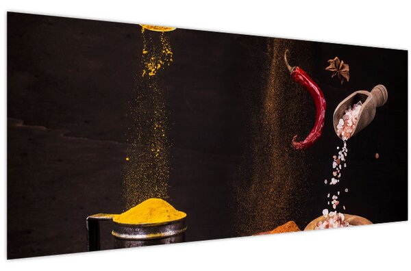 Tablou - Condimente în mișcare (120x50 cm)