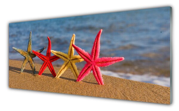 Panou sticla bucatarie Plaja Starfish Art Multi