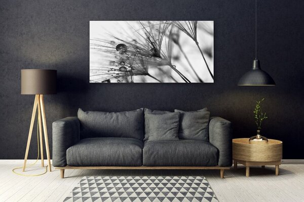 Tablou pe sticla Abstract Floral Gray
