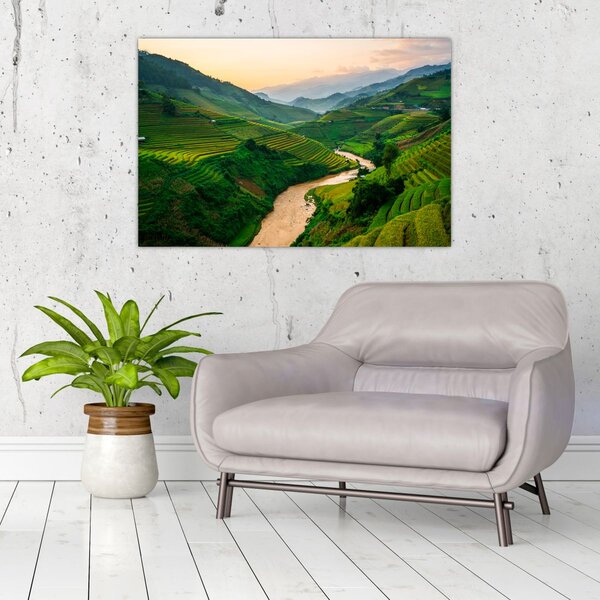 Tablou - Terase de orez II. (90x60 cm)