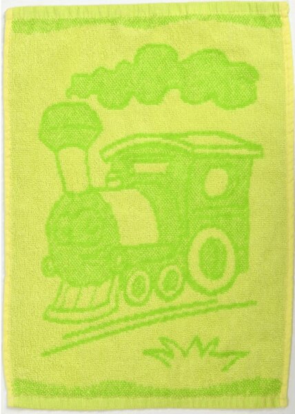 Prosop pentru copii BEBÉ Masina verde 30x50 cm