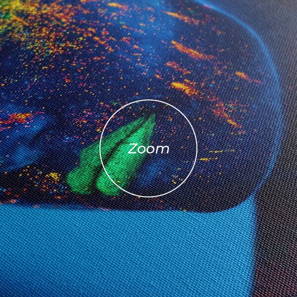 Tablou Canvas, 20x30cm, Dormitor si Living, Abstracte, Culori vibrante, Fluorescent Couple