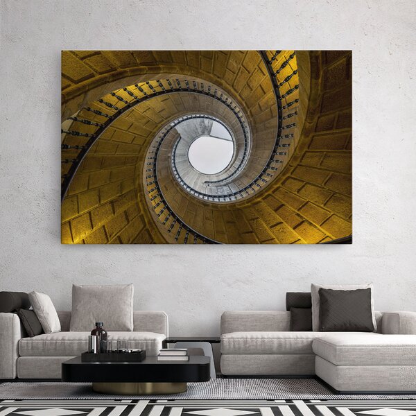Tablou Canvas, 20x30cm, Dormitor si Living, Abstracte, Iluzii optice, Triple Staircase
