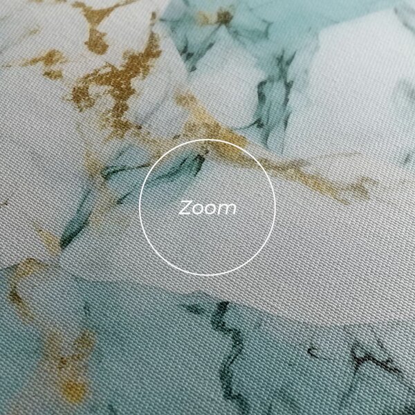 Tablou Canvas, 40x80cm, Dormitor si Living, Abstracte, Marble, Light Green Gold Line