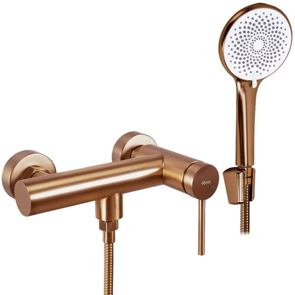 Baterie de duș REA Foss/Clif Brush Copper
