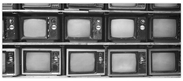 Tablou - Retro TV (120x50 cm)