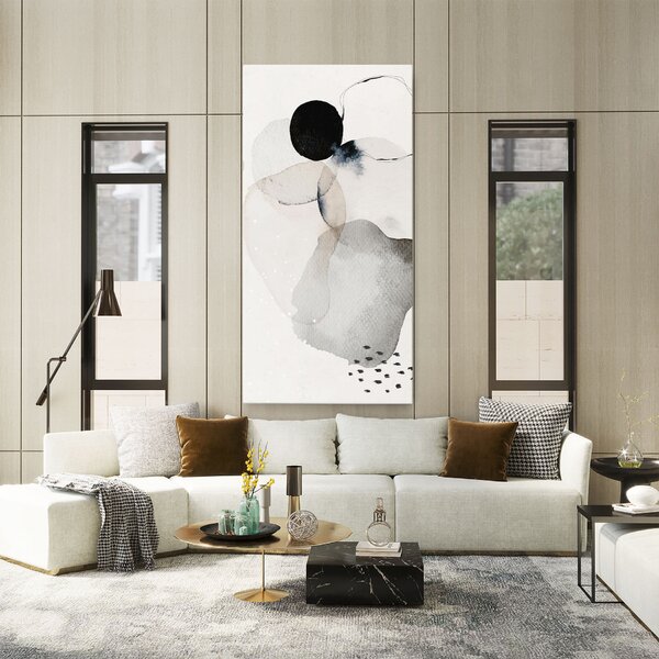 Tablou Canvas, 40x80cm, Dormitor si Living, Abstracte, Minimaliste, Water Color Art