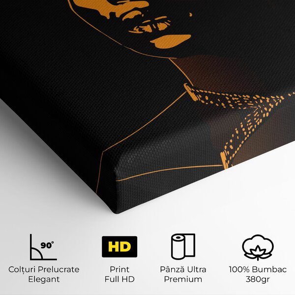 Tablou Canvas, 40x80cm, Dormitor si Living, Femei, Femei africane, African Yellow Light