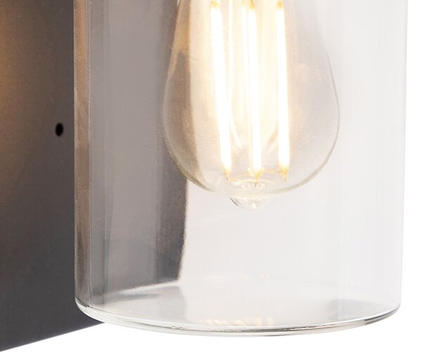 Lampă de perete inteligentă de exterior neagră IP44 incl. WiFi ST64 - Jarra