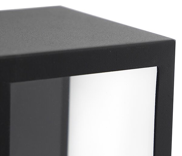 Lampa de perete inteligentă de exterior neagră cu sticlă incl. WiFi ST64 - Rotterdam Long