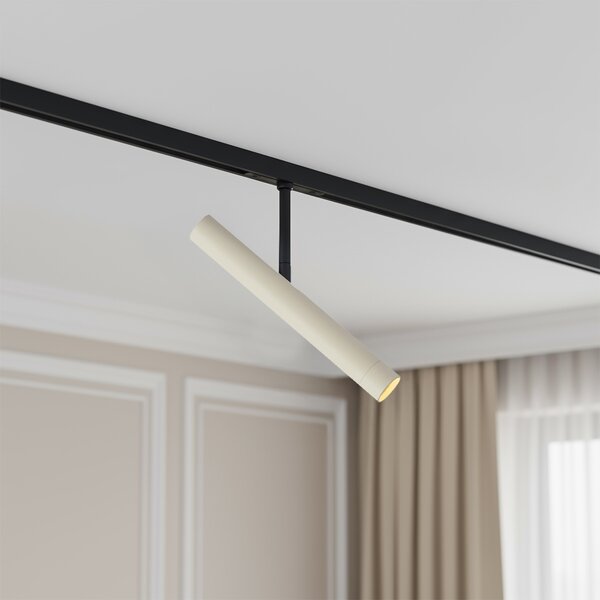Spot modern bej cu negru pentru sistem de șină monofazat - Slimline Avery