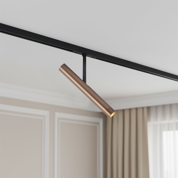 Spot modern bronz închis pentru sistem de șină monofazat - Slimline Avery
