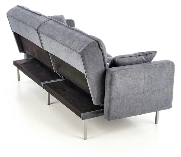 Canapea stofa extensibila ROBERTO, gri albastrui, 193x85/108x86/58 cm