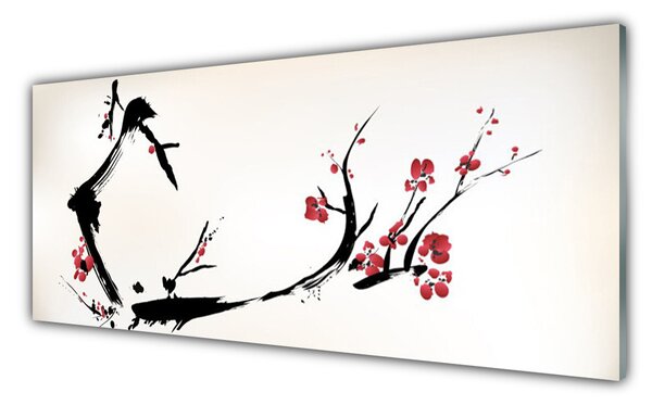 Tablou pe sticla Abstract Art Negru Maro