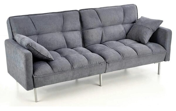 Canapea stofa extensibila ROBERTO, gri albastrui, 193x85/108x86/58 cm