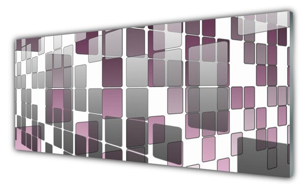 Panou sticla bucatarie Abstract Art Gri Alb Brun