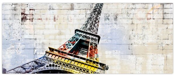 Tablou - Arta digitală a Turnului Eiffel (120x50 cm)