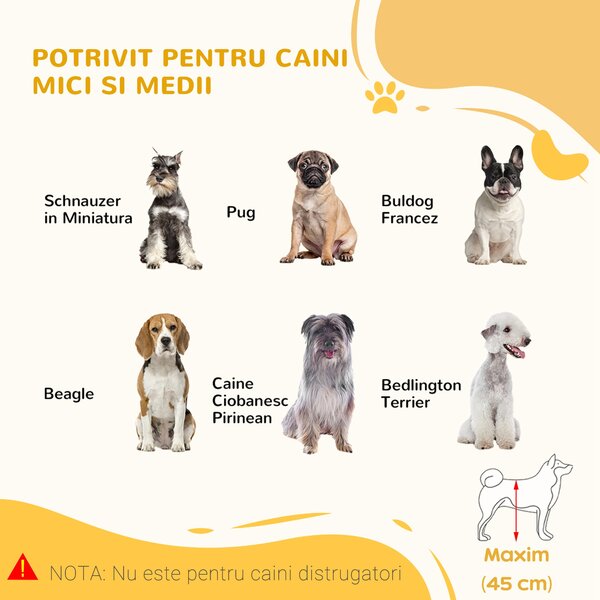PawHut Poarta Extra Lata Independenta de 183x36x70cm pentru Animale de Companie, cu Lungime Reglabila, Bariere pentru Casa, Usa, Hol, Natur