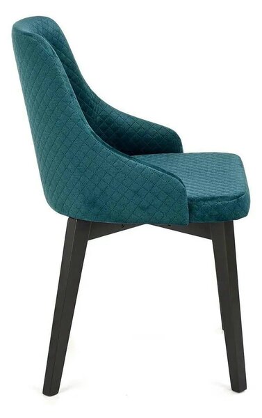 Scaun tapitat TOLEDO 3, verde, 57x56x86 cm